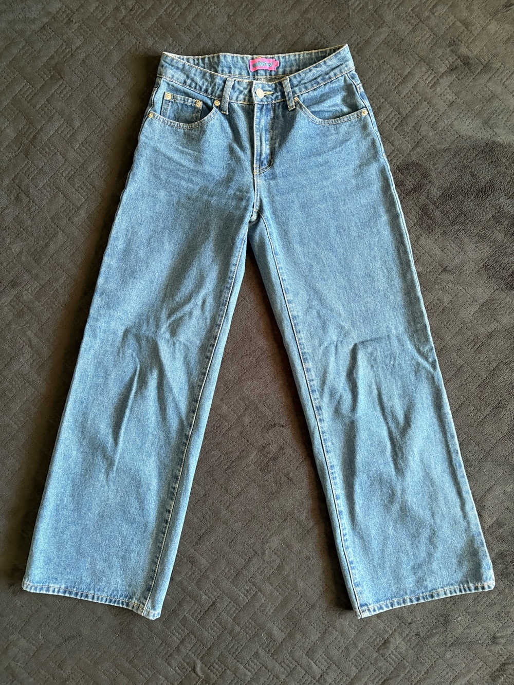 Low rise baggy medium wash blue Jeans